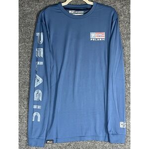 Pelagic‎ Aquatek High Performance Fishing Shirt Blue UPF 50+ Boys Small